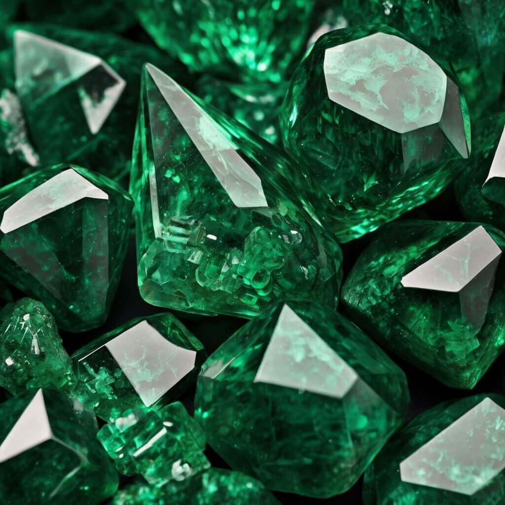 8 Cristaux verts et violets : énergie et beauté