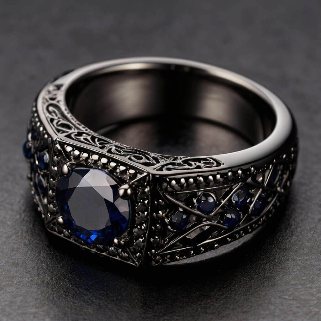 Bague en saphir noir : mystère, style & guide complet