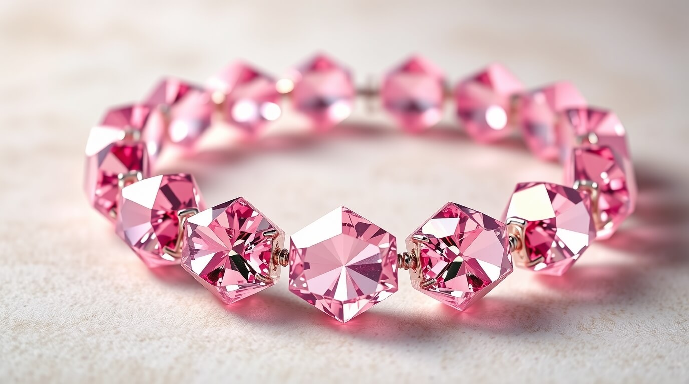 Bracelet Feng Shui en Cristal Rose : amour, harmonie et énergie bienveillante