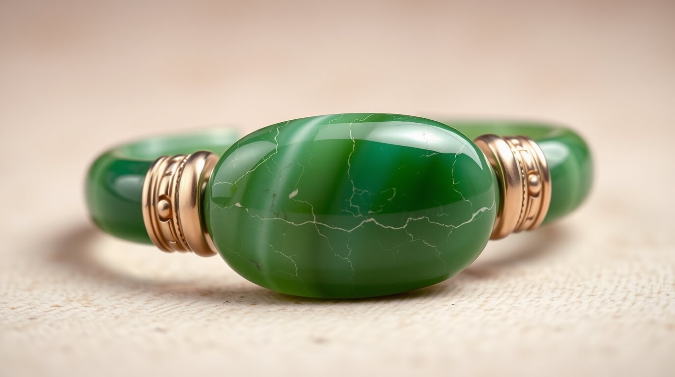 Bracelet en Jade Vert : sérénité, équilibre et prospérité du cœur