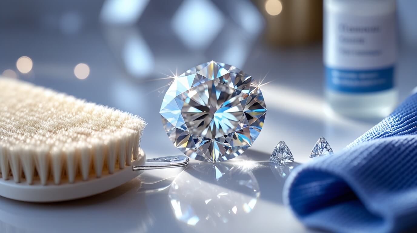 Comment nettoyer un diamant à la maison : guide complet pour retrouver son éclat
