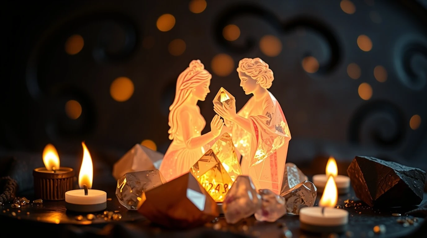 Cristaux pour âmes sœurs et flammes jumelles : attirer l’amour, guérir le cœur et reconnaître le lien sacré