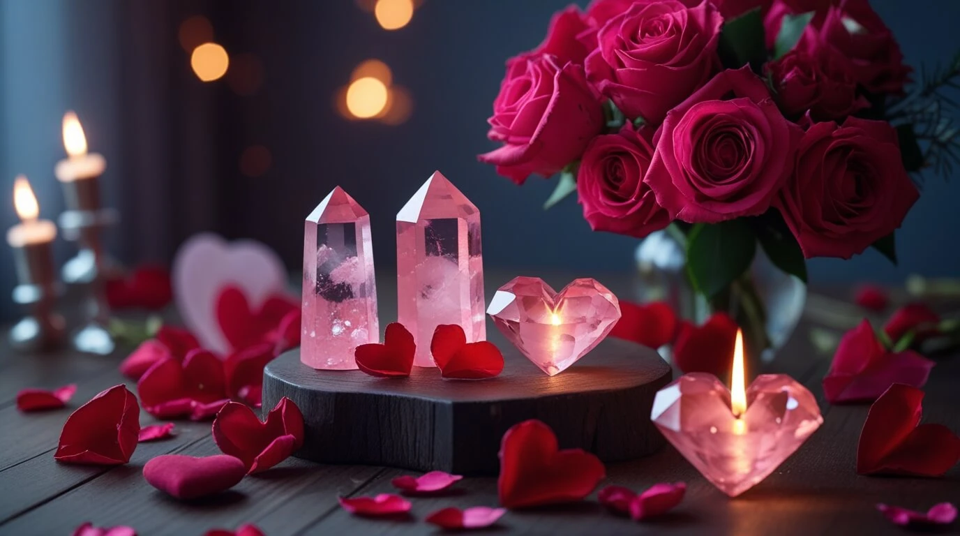 Rituels aux cristaux pour la Saint-Valentin — pensées pour couples et célibataires