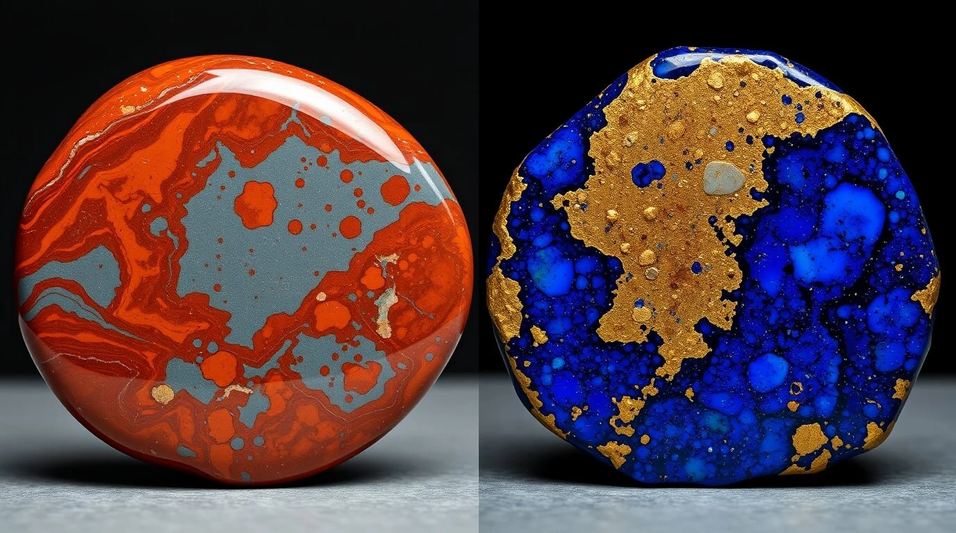 Signification de l’association du jaspe rouge et du lapis‑lazuli : équilibre, courage et sagesse